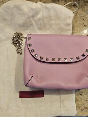 Valentino Garavani Pink Rockstud Chain Crossbody Bag